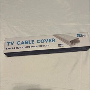 YCLYC TV Cord Hider 39” white & TV Cable Cover Wall Mount Safer & Rider New